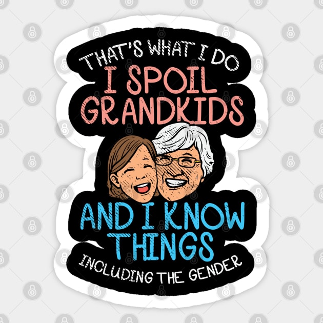 grandma gender reveal Sticker by maxdax